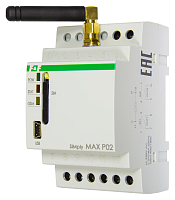 SIMply MAX P01 Реле дистанционного управления, встроенный GSM-коммуникатор, 2 входа и 2 выхода, 3 модуля, монтаж на DIN-рейке 230В АC IP20